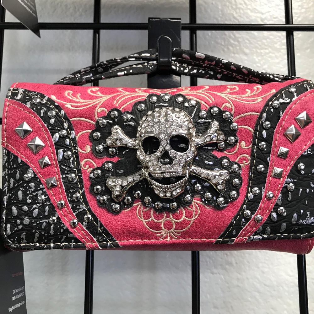 Wallet crossbody tri fold